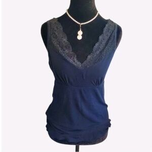 Express Y2K Lace Trim Babydoll Cami Tank Top Whimsigoth Fairy Grunge Romantic S